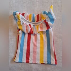 Hanna Andersson girls size 85 or 2T lined bathing suit top, VGUC